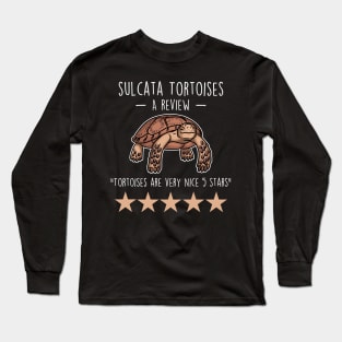 Sulcata Tortoise Review Long Sleeve T-Shirt